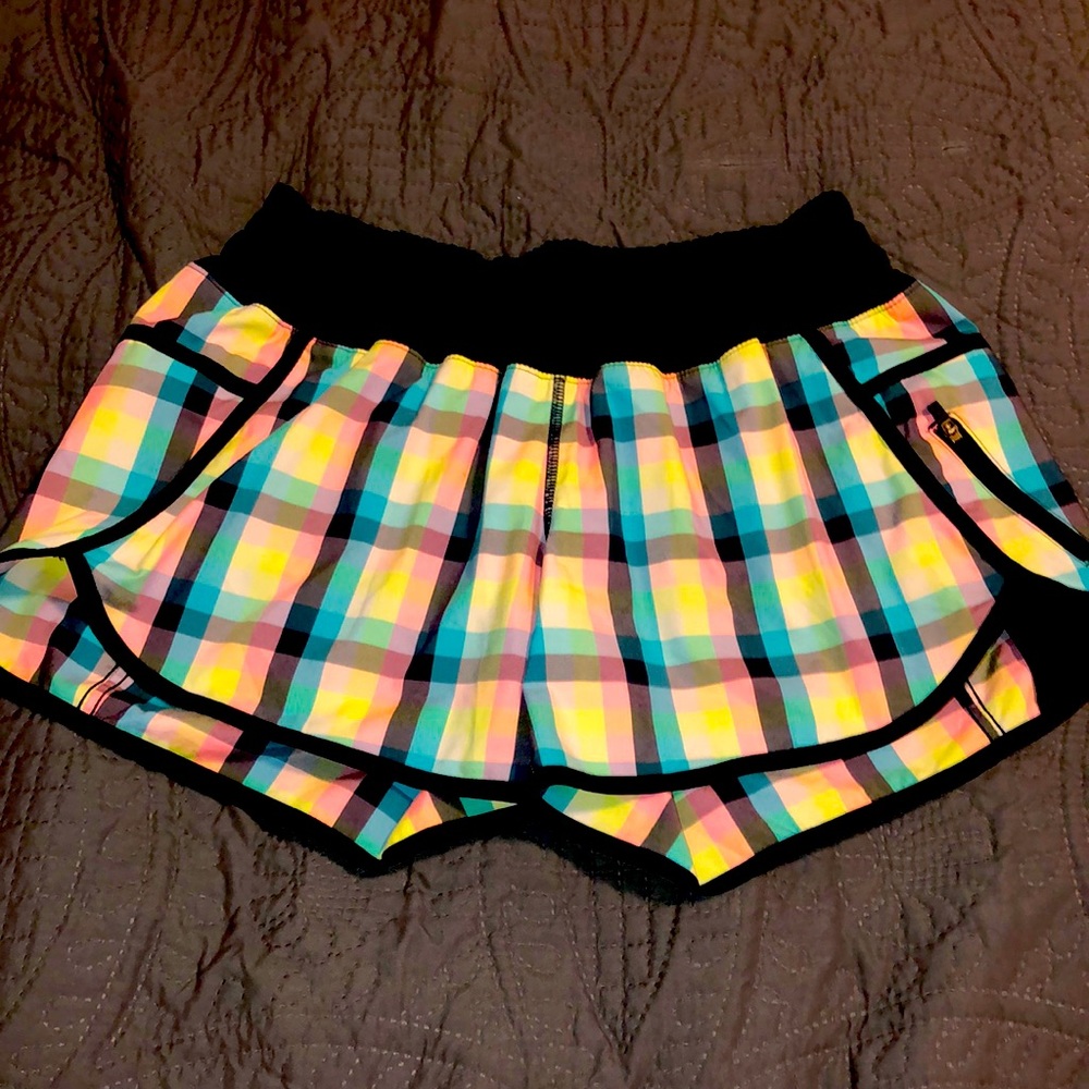 Rare Plaid Lululemon Tracker Shorts 8